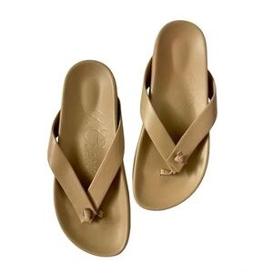 J.Crew Pacific Leather Thong Sandals Nude Size 5.5